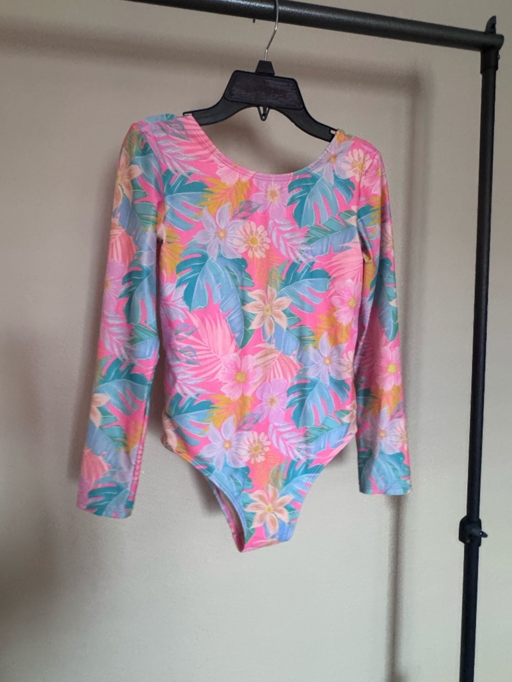 Girls Cat & Jack Floral Longsleeve Swimsuit